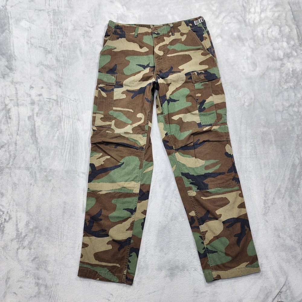 Vintage Coastal Industries Pants Mens M LONG Green Camo Cargo BDU Army Combat